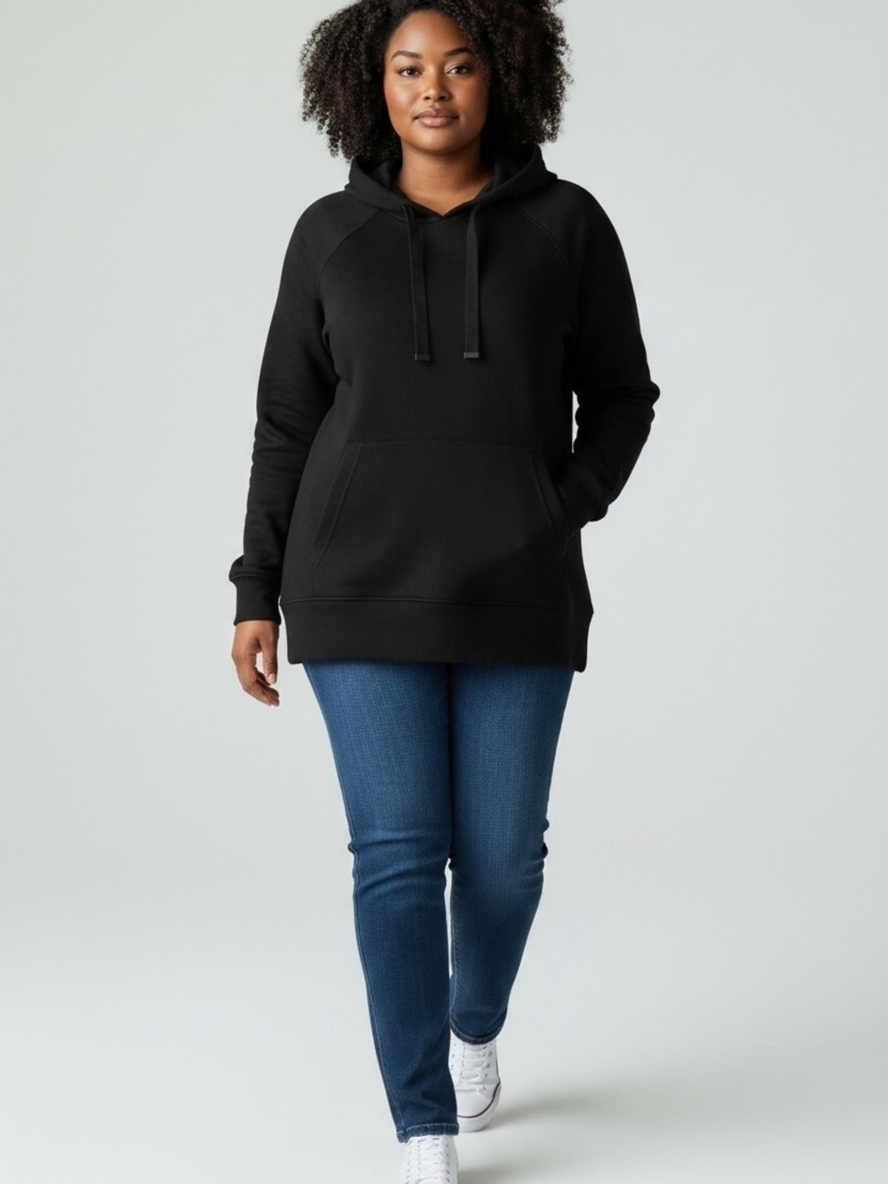 GAIAM Hudson Women's Black Relaxed Fit Hoodie XXL Kangaroo Pocket Athleisure